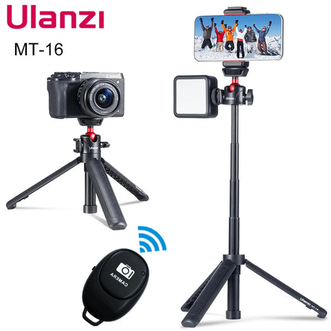 VIJIM Ulanzi MT-16 Foldable Tripod for Phone Cold Shoe Ball Head 1/4''