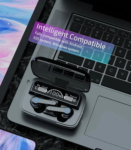 M19 TWS Wireless Gaming Earbuds - Low Latency Bluetooth Earphones with Noise Reduction & Charging Case