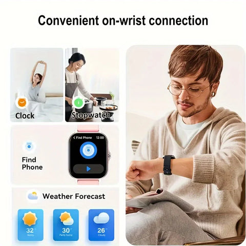 KESHUYOU 2025 Smart Watch Answer Make Call Message Preview Sport Mode