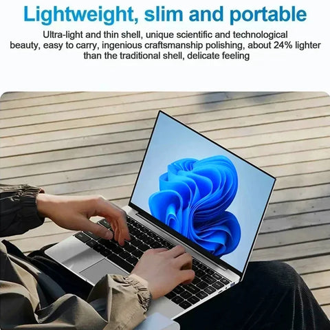 14" Learning Laptop – Intel N4000, Windows 11 Pro, Microsoft 365, 128GB–1TB SSD Options, Lightweight Student & Office Notebook