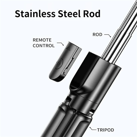 Selfie Stick Wireless Tripod Stand with Light Bluetooth Remote