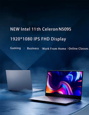 11th Gen Celeron N5095 Laptop – Windows 10/11, 16GB/32GB RAM, 128GB–2TB SSD, Dual-Band WiFi, Bluetooth, Stylish Pink Keyboard