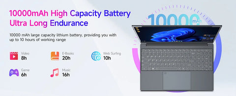 2025 Touchscreen Laptop - 15.6" N95 AI Lightweight Business Laptop with 16GB RAM & 256GB SSD, Portable Office Computer