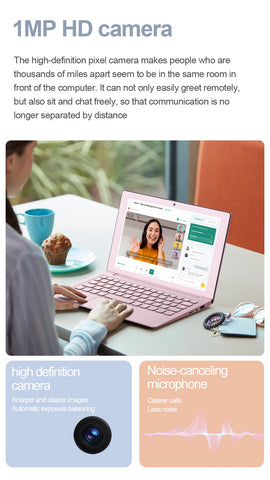 TOPOSH 10.1" Mini Laptop – Intel Celeron J4125 Quad-Core, 12GB RAM + 512GB SSD, Windows 11 Portable Office Notebook