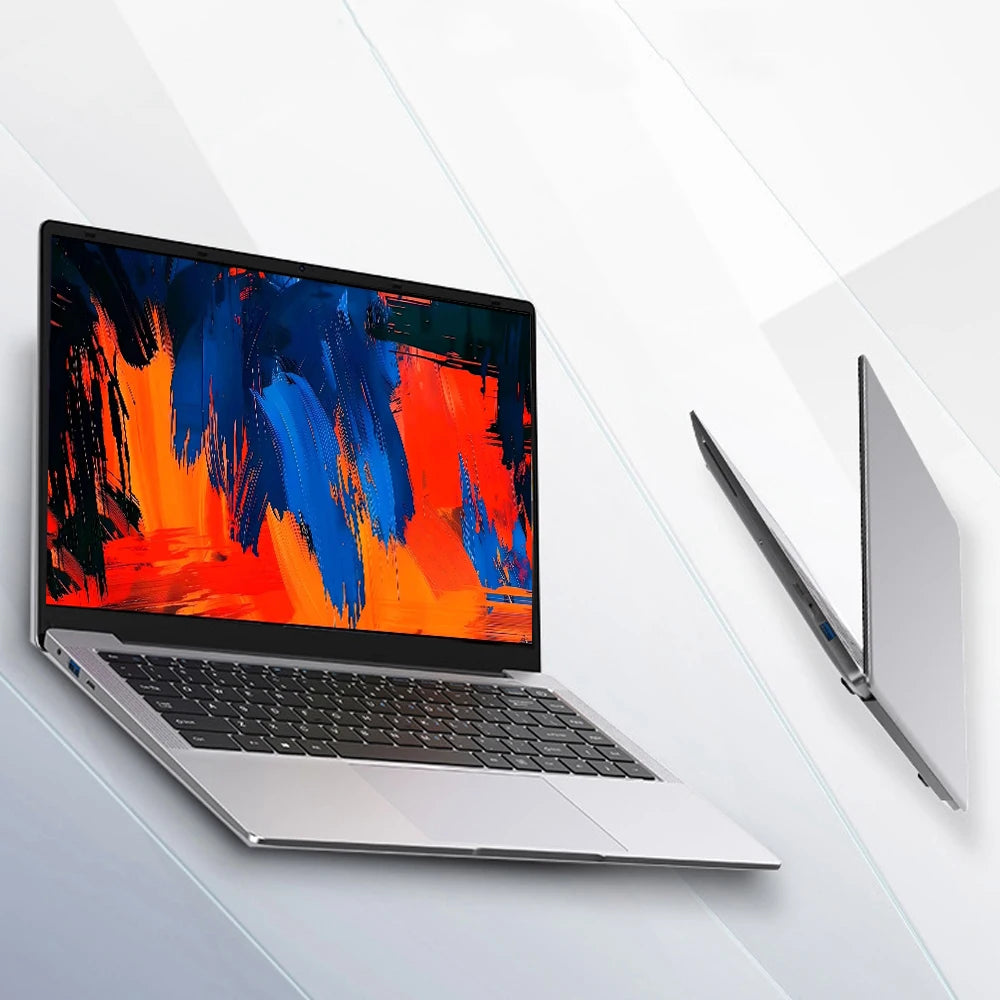 14" Learning Laptop – Intel N4000, Windows 11 Pro, Microsoft 365, 128GB–1TB SSD Options, Lightweight Student & Office Notebook