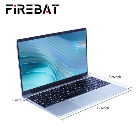 FIREBAT A14 Laptop – 14.1" FHD Display, Intel N5095, 16GB RAM, 512GB/1TB SSD, Fingerprint Unlock, Lightweight Business Notebook