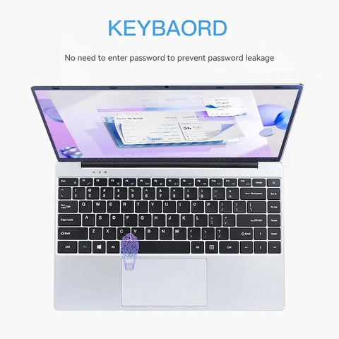 FIREBAT A14 Laptop – 14.1" FHD Display, Intel N5095, 16GB RAM, 512GB/1TB SSD, Fingerprint Unlock, Lightweight Business Notebook