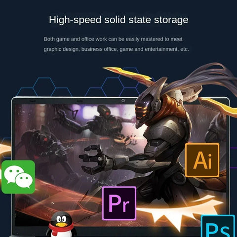 14" Learning Laptop – Intel N4000, Windows 11 Pro, Microsoft 365, 128GB–1TB SSD Options, Lightweight Student & Office Notebook