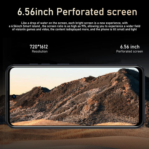 FUFFI X6 Pro Smartphone – 6.56" Android Phone, 8GB RAM + 256GB ROM, 16MP+32MP Camera, Dual SIM, 5500mAh Battery, Google Play