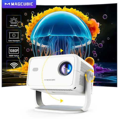 Magcubic Native 1080P 650ANSI 4K Android 11 L018 360° Projector With