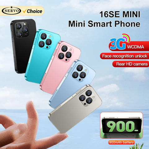 SERVO 16SE Mini Smartphone - 3.0" Display, 16GB ROM, Android 9.0, Dual SIM, 3G WCDMA, WiFi, Play Store Support