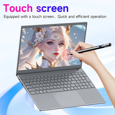2025 Touchscreen Laptop - 15.6" N95 AI Lightweight Business Laptop with 16GB RAM & 256GB SSD, Portable Office Computer