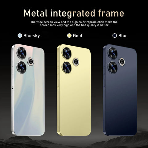 FUFFI X6 Pro Smartphone – 6.56" Android Phone, 8GB RAM + 256GB ROM, 16MP+32MP Camera, Dual SIM, 5500mAh Battery, Google Play