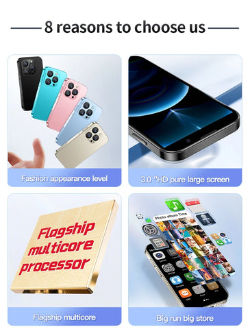 SERVO 16SE Mini Smartphone - 3.0" Display, 16GB ROM, Android 9.0, Dual SIM, 3G WCDMA, WiFi, Play Store Support