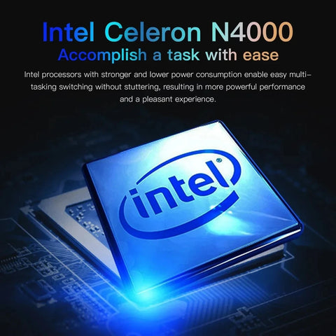 14" Learning Laptop – Intel N4000, Windows 11 Pro, Microsoft 365, 128GB–1TB SSD Options, Lightweight Student & Office Notebook