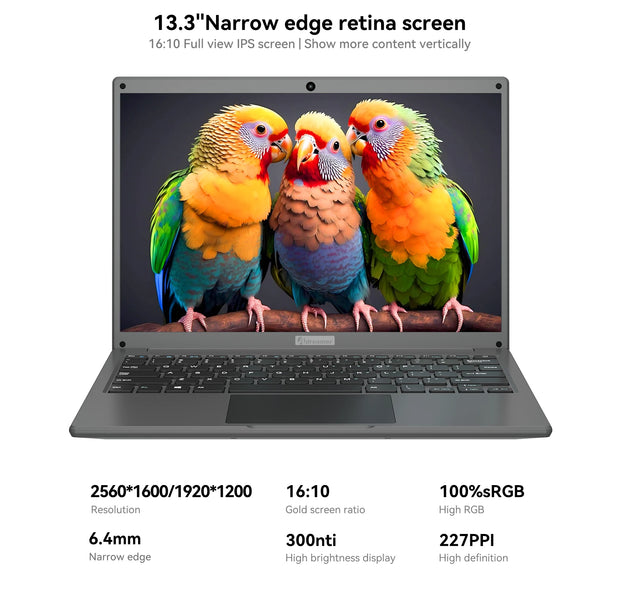 Adreamer 13.3" Laptop – Intel Celeron N4020, 8GB RAM + 1TB SSD, Windows 10 Notebook for Office, School & Everyday Use
