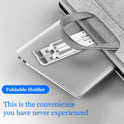 Portable Foldable Laptop Stand with 7/10 Adjustable Gears, Universal ABS Holder for MacBook, Lenovo, Samsung & Tablets