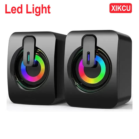 XIKCU Home Camping Computer Speakers PC Sound Box HIFI Stereo