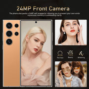 S24 Pro Smartphone – 6.8" Android Phone, 8GB RAM + 256GB ROM, 24MP+48MP Camera, Dual SIM, 6000mAh Battery, Google Play Store