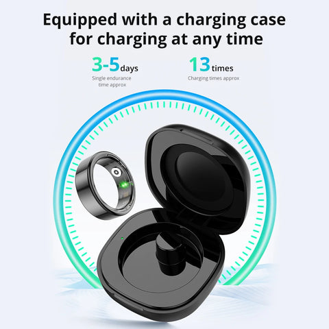 2024 COLMI R02 Smart Ring with Charging Case for Men Women, Battery