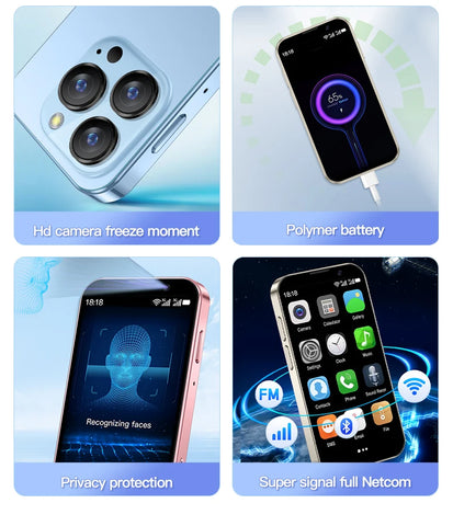 SERVO 16SE Mini Smartphone - 3.0" Display, 16GB ROM, Android 9.0, Dual SIM, 3G WCDMA, WiFi, Play Store Support