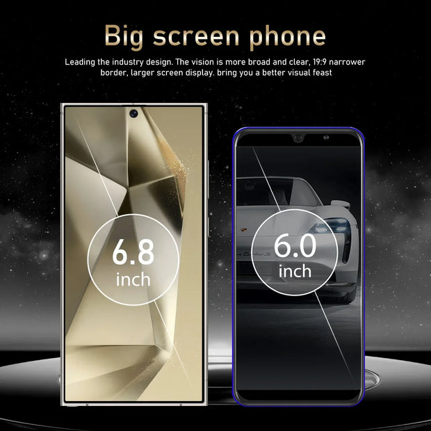 S24 Pro Smartphone – 6.8" Android Phone, 8GB RAM + 256GB ROM, 24MP+48MP Camera, Dual SIM, 6000mAh Battery, Google Play Store