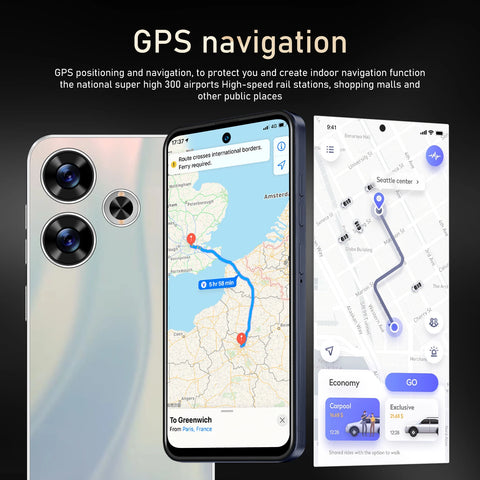 FUFFI X6 Pro Smartphone – 6.56" Android Phone, 8GB RAM + 256GB ROM, 16MP+32MP Camera, Dual SIM, 5500mAh Battery, Google Play