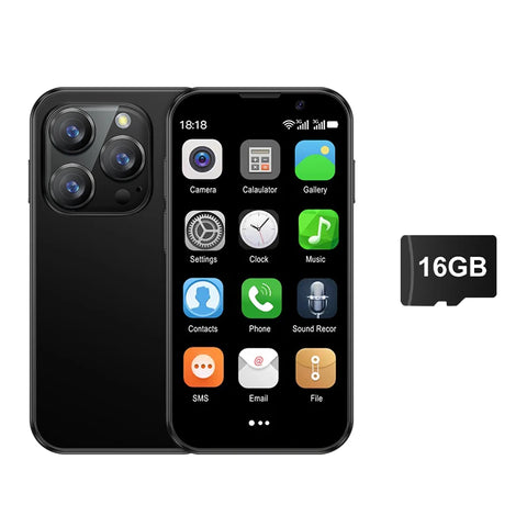 SERVO 16SE Mini Smartphone - 3.0" Display, 16GB ROM, Android 9.0, Dual SIM, 3G WCDMA, WiFi, Play Store Support