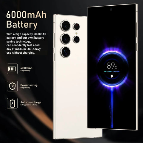 S24 Pro Smartphone – 6.8" Android Phone, 8GB RAM + 256GB ROM, 24MP+48MP Camera, Dual SIM, 6000mAh Battery, Google Play Store