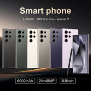 S24 Pro Smartphone – 6.8" Android Phone, 8GB RAM + 256GB ROM, 24MP+48MP Camera, Dual SIM, 6000mAh Battery, Google Play Store
