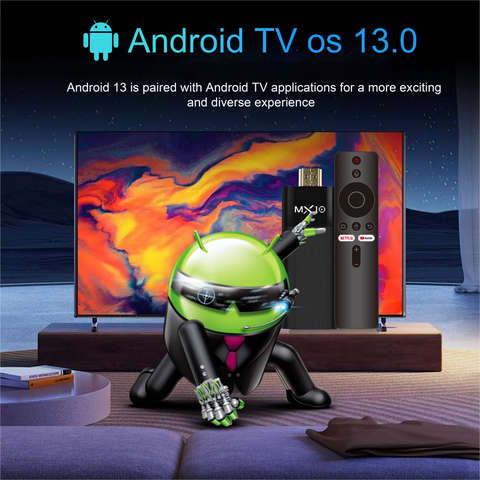 Factory Direct MX10-F3 4K Android TV Stick with Android 11 and 2.4G 5G Connectivity