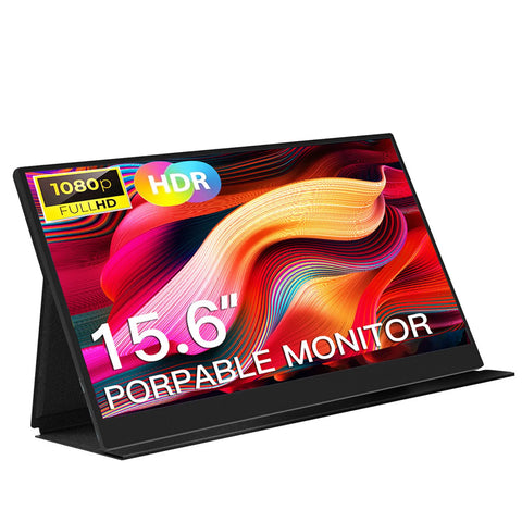 15.6-Inch Portable Monitor – Full HD 1080P, 60Hz Display with Metal Frame for Laptop, PS4/PS5, Xbox, Switch, TV Box & Mobile Devices