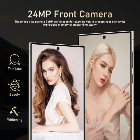 S24 Pro Smartphone – 6.8" Android Phone, 8GB RAM + 256GB ROM, 24MP+48MP Camera, Dual SIM, 6000mAh Battery, Google Play Store