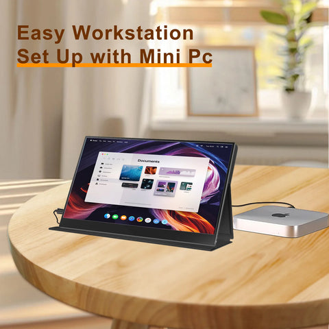 15.6-Inch Portable Monitor – Full HD 1080P, 60Hz Display with Metal Frame for Laptop, PS4/PS5, Xbox, Switch, TV Box & Mobile Devices