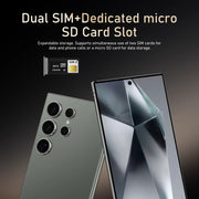 S24 Pro Smartphone – 6.8" Android Phone, 8GB RAM + 256GB ROM, 24MP+48MP Camera, Dual SIM, 6000mAh Battery, Google Play Store