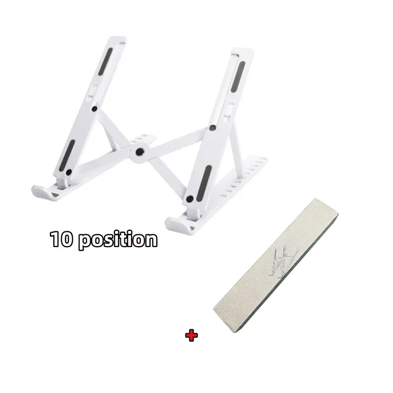 Portable Foldable Laptop Stand with 7/10 Adjustable Gears, Universal ABS Holder for MacBook, Lenovo, Samsung & Tablets