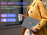 TOPOSH 10.1" Mini Laptop – Windows 11, Intel J4105, 12GB RAM + 256GB SSD, Portable Netbook for Office, School & Travel