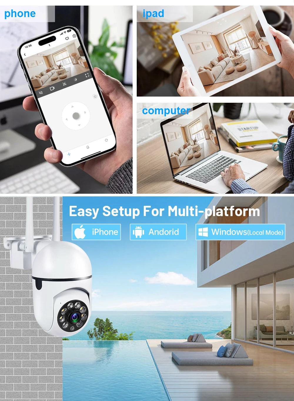 1080P HD Color Best WiFi Security Camera For Home