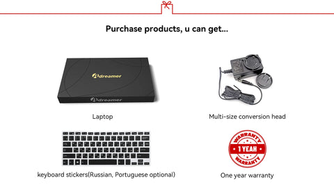 Adreamer 13.3" Laptop – Intel Celeron N4020, 8GB RAM + 1TB SSD, Windows 10 Notebook for Office, School & Everyday Use