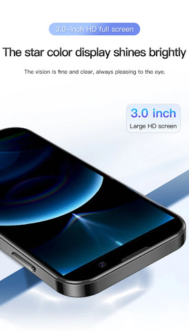 SERVO 16SE Mini Smartphone - 3.0" Display, 16GB ROM, Android 9.0, Dual SIM, 3G WCDMA, WiFi, Play Store Support