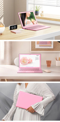 TOPOSH 10.1" Mini Laptop – Intel Celeron J4125 Quad-Core, 12GB RAM + 512GB SSD, Windows 11 Portable Office Notebook