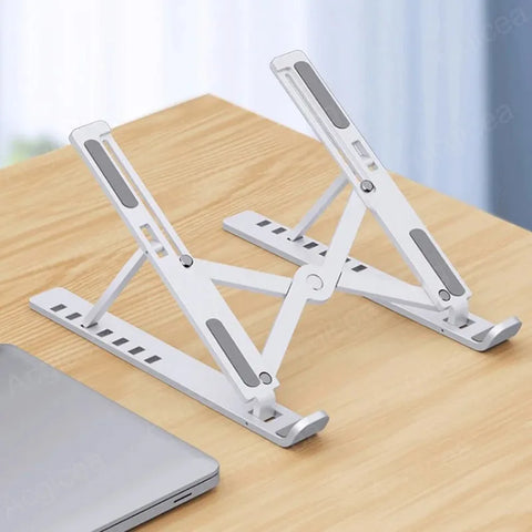 Portable Foldable Laptop Stand with 7/10 Adjustable Gears, Universal ABS Holder for MacBook, Lenovo, Samsung & Tablets