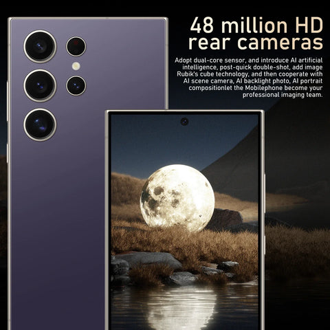 S24 Pro Smartphone – 6.8" Android Phone, 8GB RAM + 256GB ROM, 24MP+48MP Camera, Dual SIM, 6000mAh Battery, Google Play Store