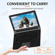 TOPOSH 10.1" Mini Laptop – Windows 11, Intel J4105, 12GB RAM + 256GB SSD, Portable Netbook for Office, School & Travel