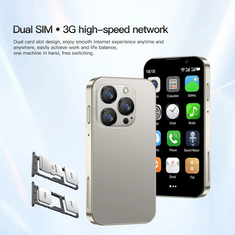 SERVO 16SE Mini Smartphone - 3.0" Display, 16GB ROM, Android 9.0, Dual SIM, 3G WCDMA, WiFi, Play Store Support